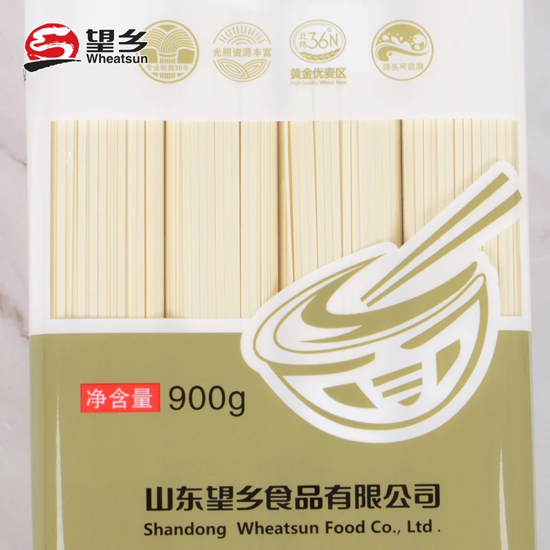 Healthy Food Wheat Flour Dry Noodles Fine Dried Noodles Low Salt Similar Rice Noodles Bag Packaging Customized Logo Machined