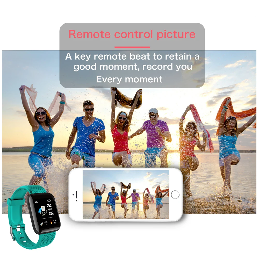 
Smart Watches 116 Plus Health Bracelet Heart Rate Smart Wristband Fitness Tracker Sports Watch Smart Band Waterproof D13 