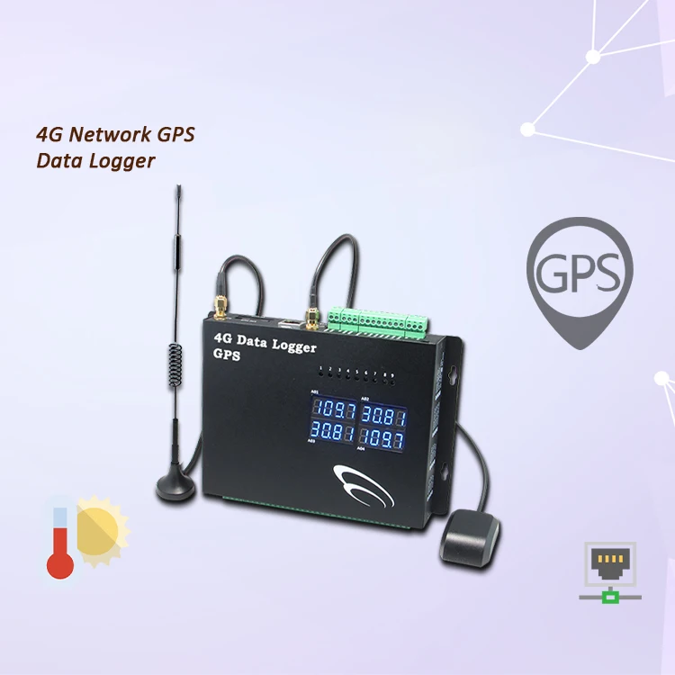 4G ethernet gps tracking device GPS tracker use real time ble sensor temperature and humidity with data logger