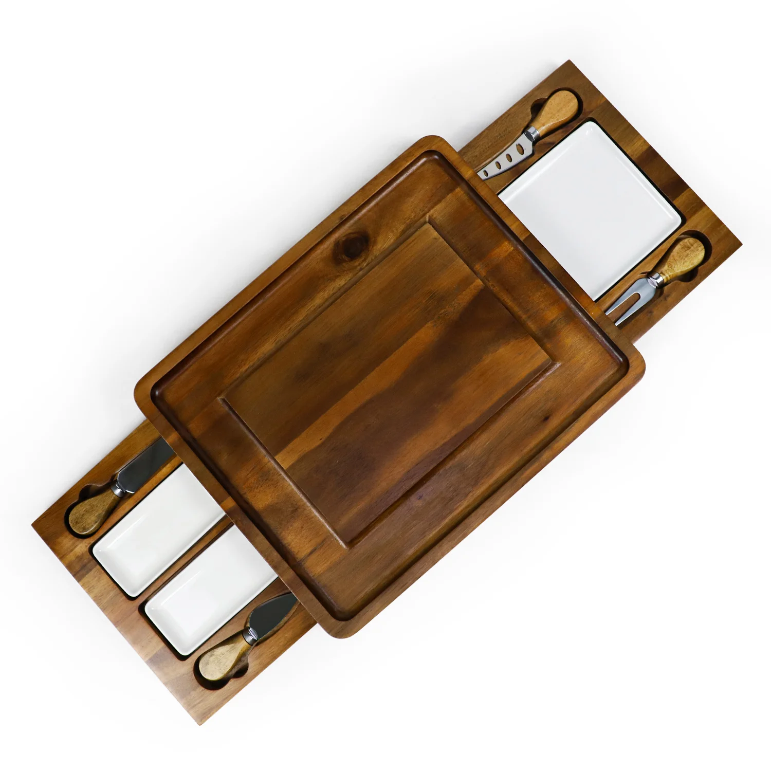 GL, оптовая продажа, Экологически чистая деревянная кухонная доска для закусок с сырной доской, с лазерной гравировкой логотипа