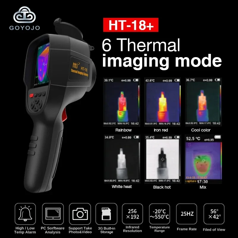 GW256 New Thermal Imaging Camera for Water Pipe Leak and Power Electrical 256*192 Handheld Infrared Thermal Imager