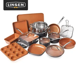 Amazon Same Paragraph Hot Sale Customization 13Pcs Saucepan Cook Ware Kitchen Non Stick Cookware Set