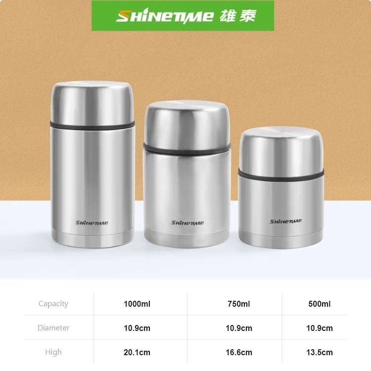Vacuum Insulated Stainless Steel Lunch Containers, Wide Mouth Soup Flask for Hot Food, Leak Proof Food Jar
