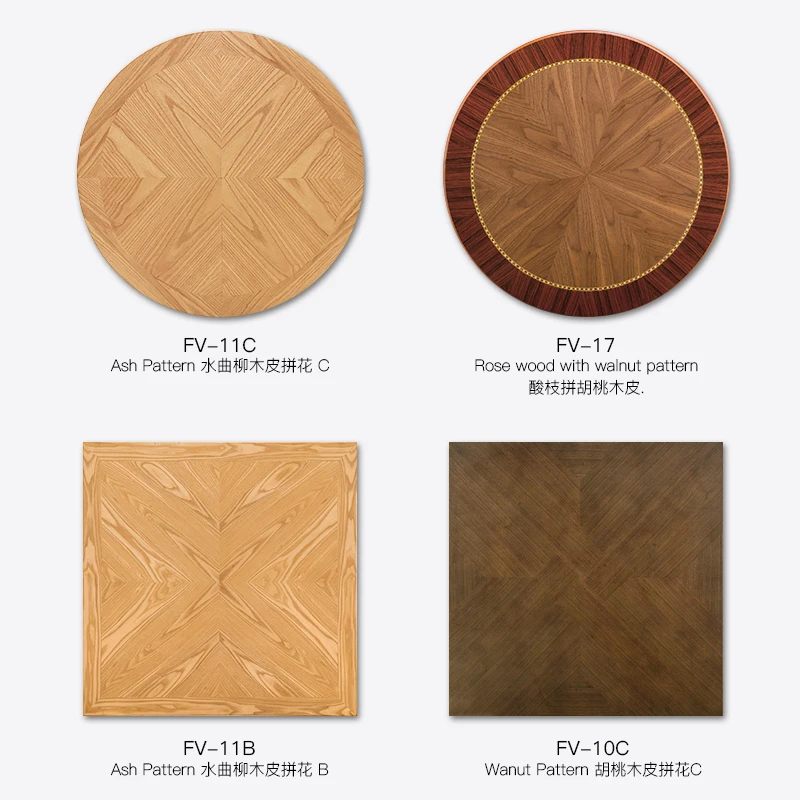 FUSHAN restaurant dining table MDF with wood veneer table top