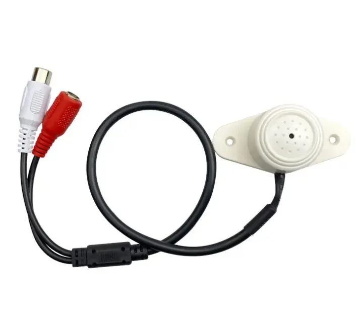 CCTV Microphone Audio Input Wide Range Audio Pick Up Sound Device For Security  DVR  Cameras Surveillance Monitor