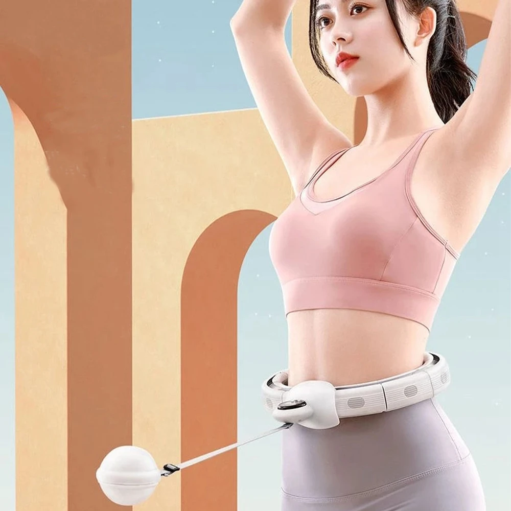 Smart Hoola Hoops Exercise Equipment Yoga Sport Hoop Waist Training Device Adjustable 360 Degree Rotating Massage Adults