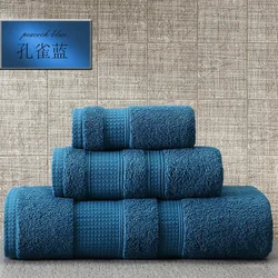 Wholesale high quality thick soft terry 3 pcs face hand bath 100 cotton towel set
