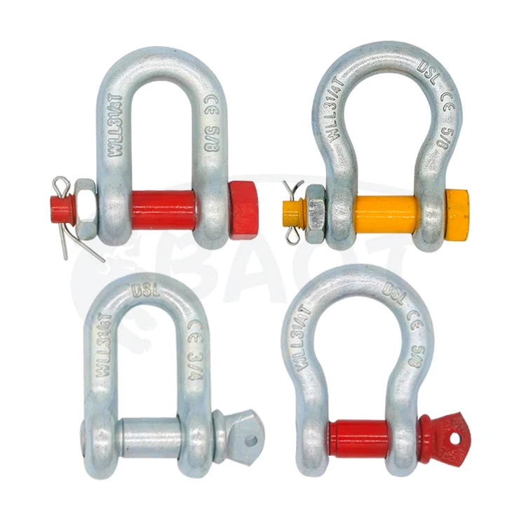 BAOT New Product Marine Hardware Galvanized Us Type G209 Anchor Chain D Bow Shackle
