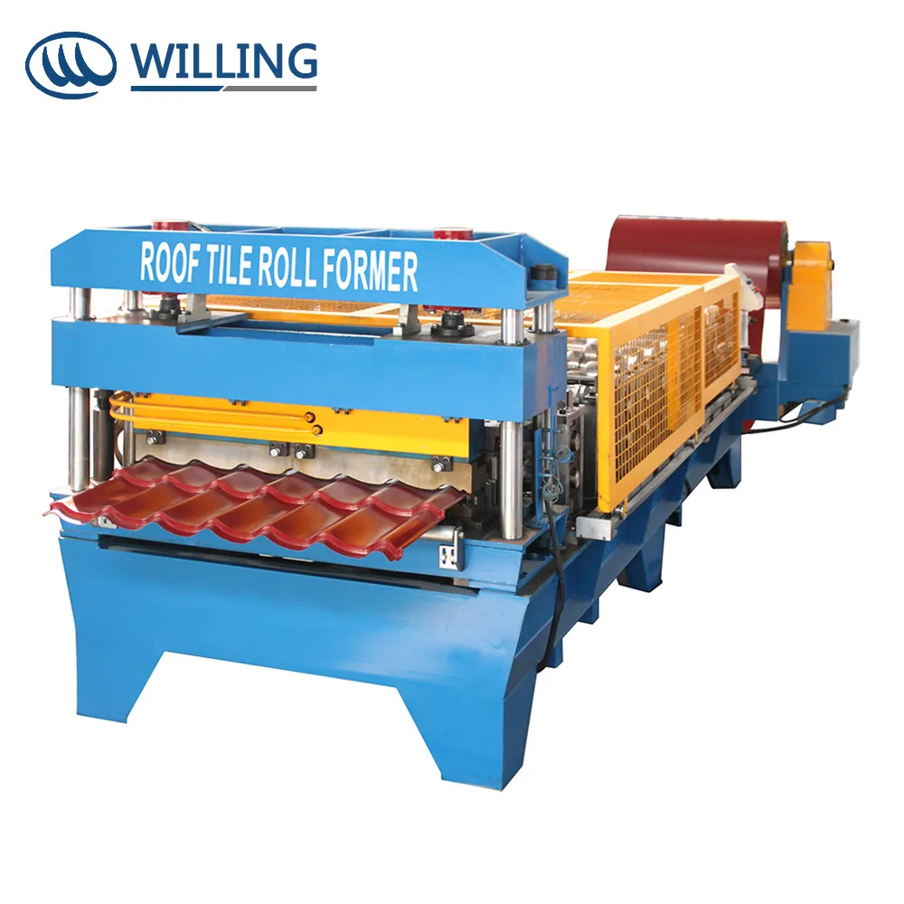 High quality glazed tile sheet double layer trapezoidal roof press making machine roll forming machinery