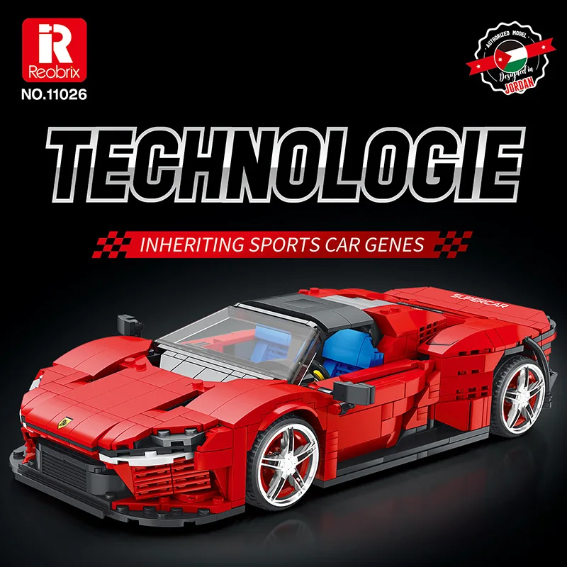 11025 конструктор Reobrix спортивный автомобиль совместимый с дистанционным управлением суперкаром 42143 игрушка для взрослых коллекционный подарок