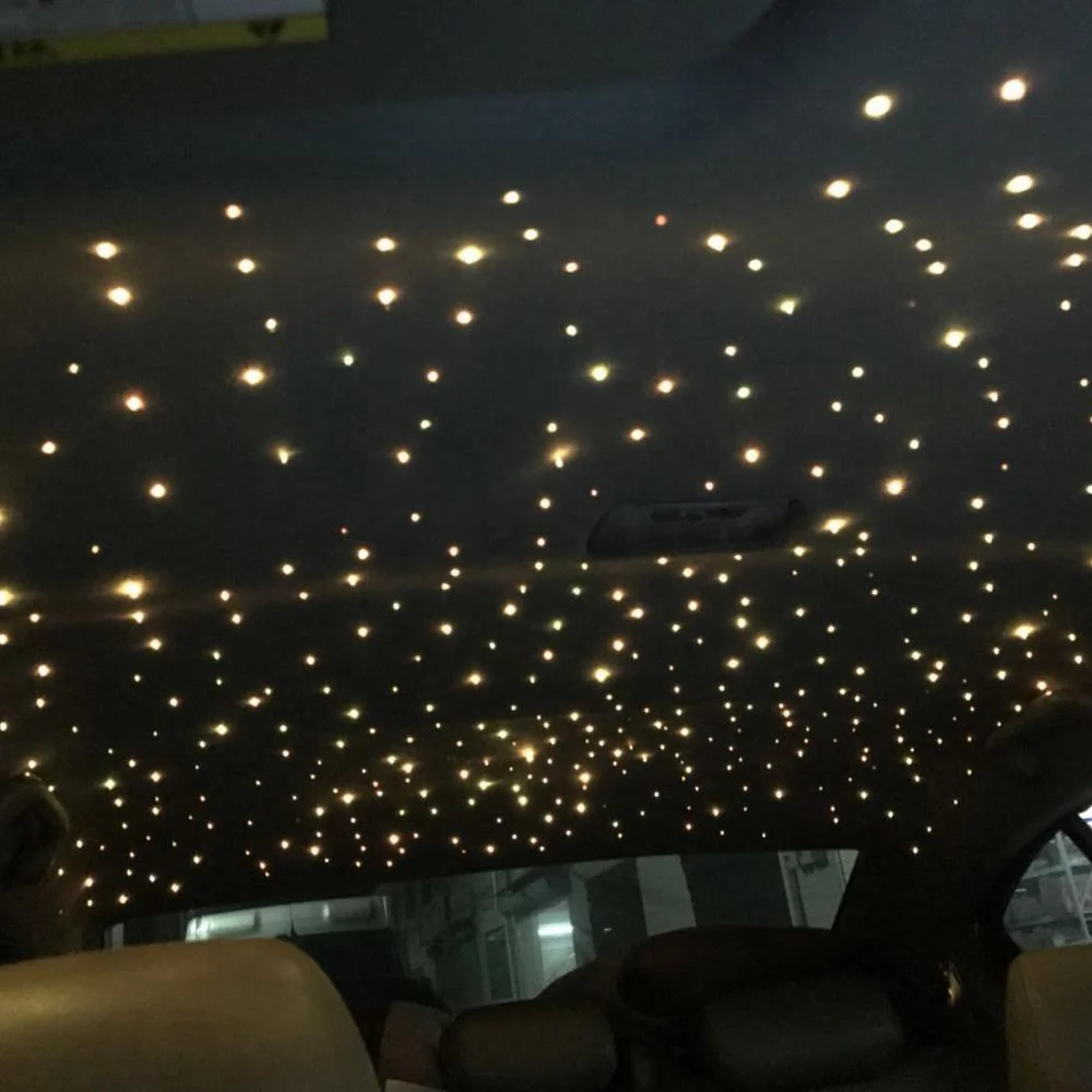 Car Starry Sky Optical Fiber Lighting 16W RGBW Twikle LED Fiber Optic Light Engine Kit+0.75mm Fiber Optic 400pcs 3meter Long