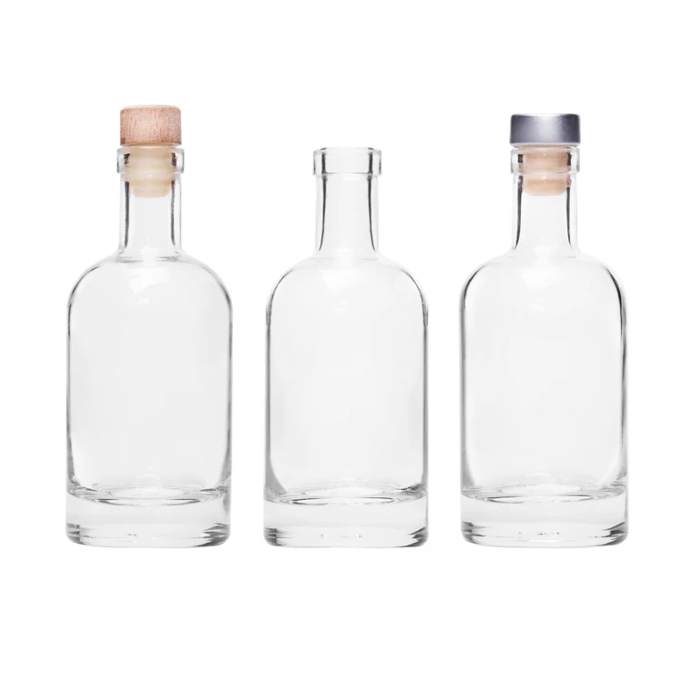 Nordic Clear 100ml Empty Glass Alcohol Spirit Vodka Liquor Bottle