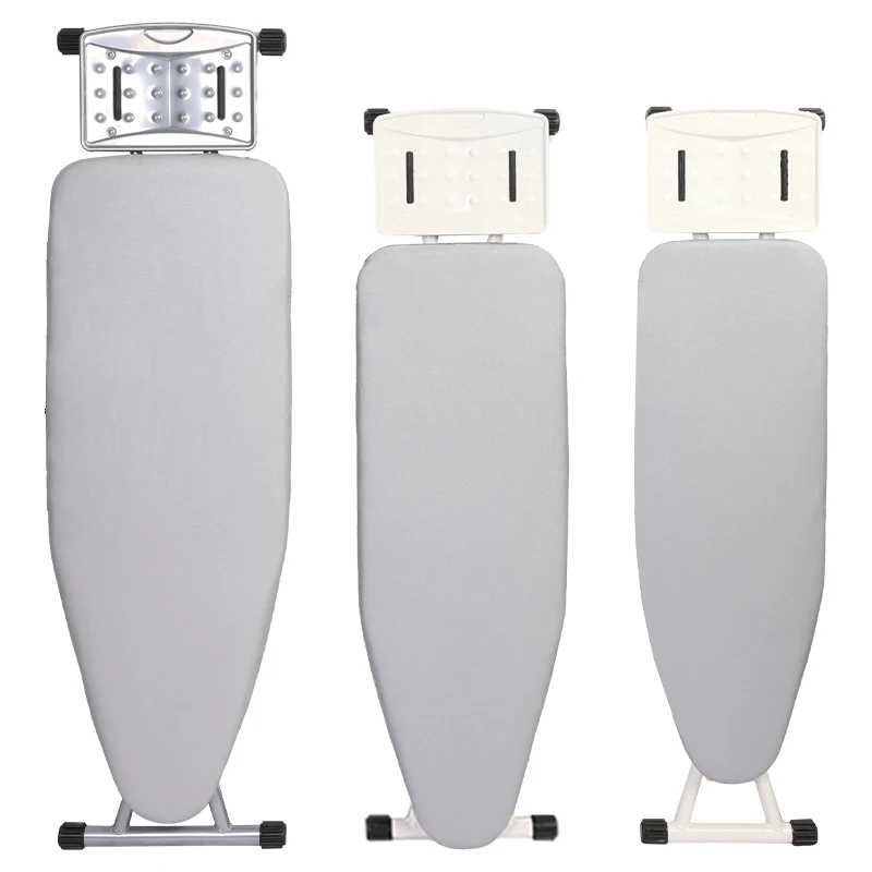 Portable Household Ironing Board Hotel Room Folding Ironing Board with Mesh Metal Material Vertical Shelf Reinforcement Clothing