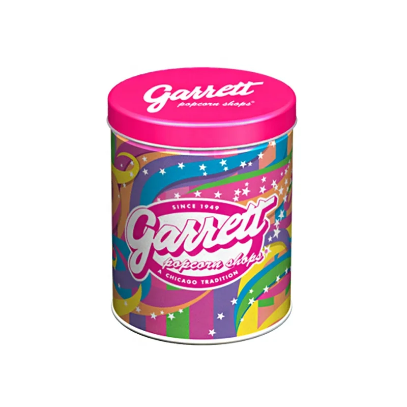 Customized Printing 1/2/3/5/7 Gallon Christmas Gift Metal Food Popcorn Bucket Tin Containers Handle Bucket Tin Can For Popcorn