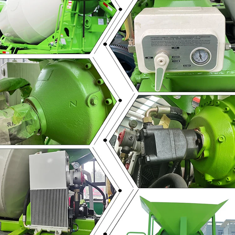 380V 15KW Mini Portable Concrete Mixer Truck For Small Construction