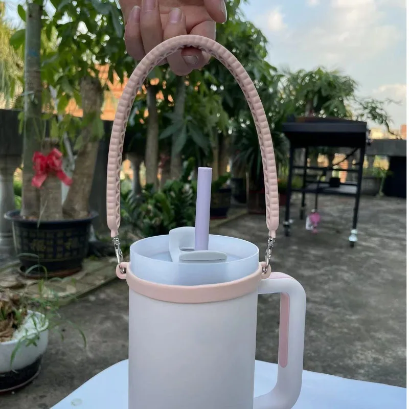 Silicone Water Bottle Holder Durable Cup Carrier Water Bottle Handle Strap Compatible with 40oz Tumbler Cup