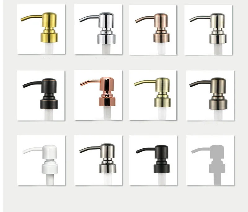 Black Gold Red Coated 304 Stainless Steel Metal Plastic Shampoo Lotion Foaming Hand Liquid Soap Dispenser Pump