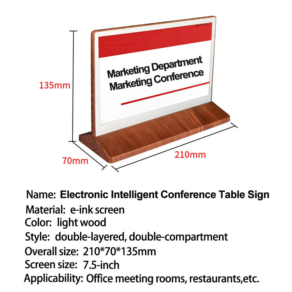 Doublesided 7.5 Inch Conference Electronics Door Office School Hotel Government Street Ink Screen Electronic Conference Tables