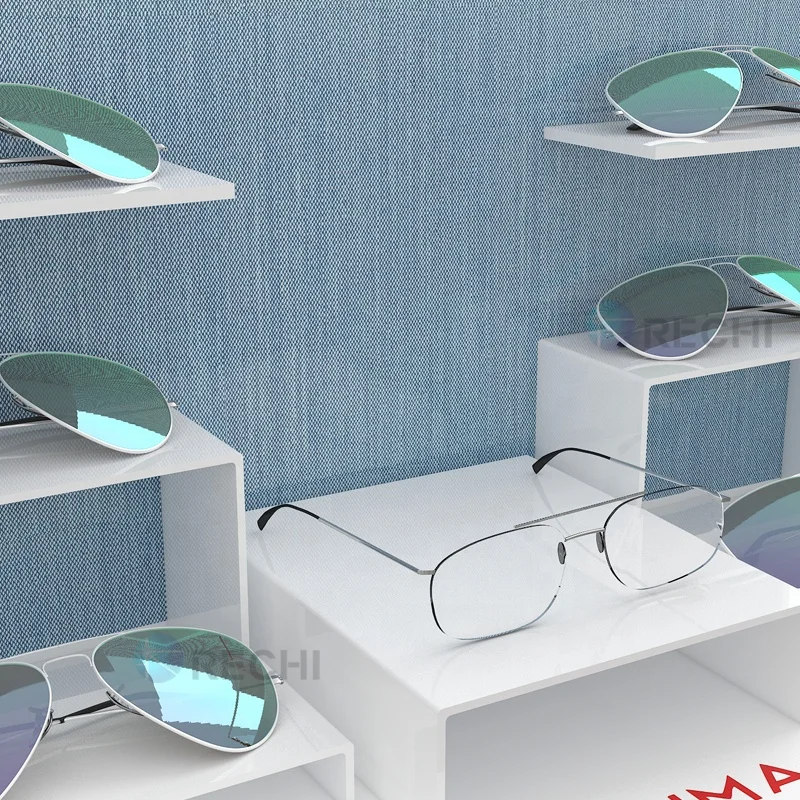 RECHI Custom Design & Manufacture Table Acrylic Eyeglasses Retail Display Stand Rack For Optical Shop Sunglasses Display Shelf