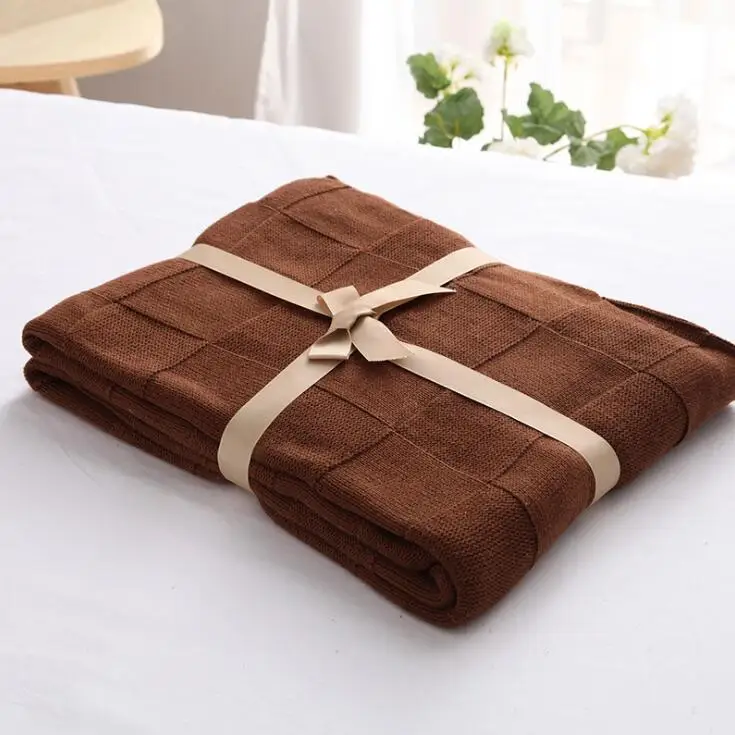 High quality cotton soft and comfortable photographic knitted blanket