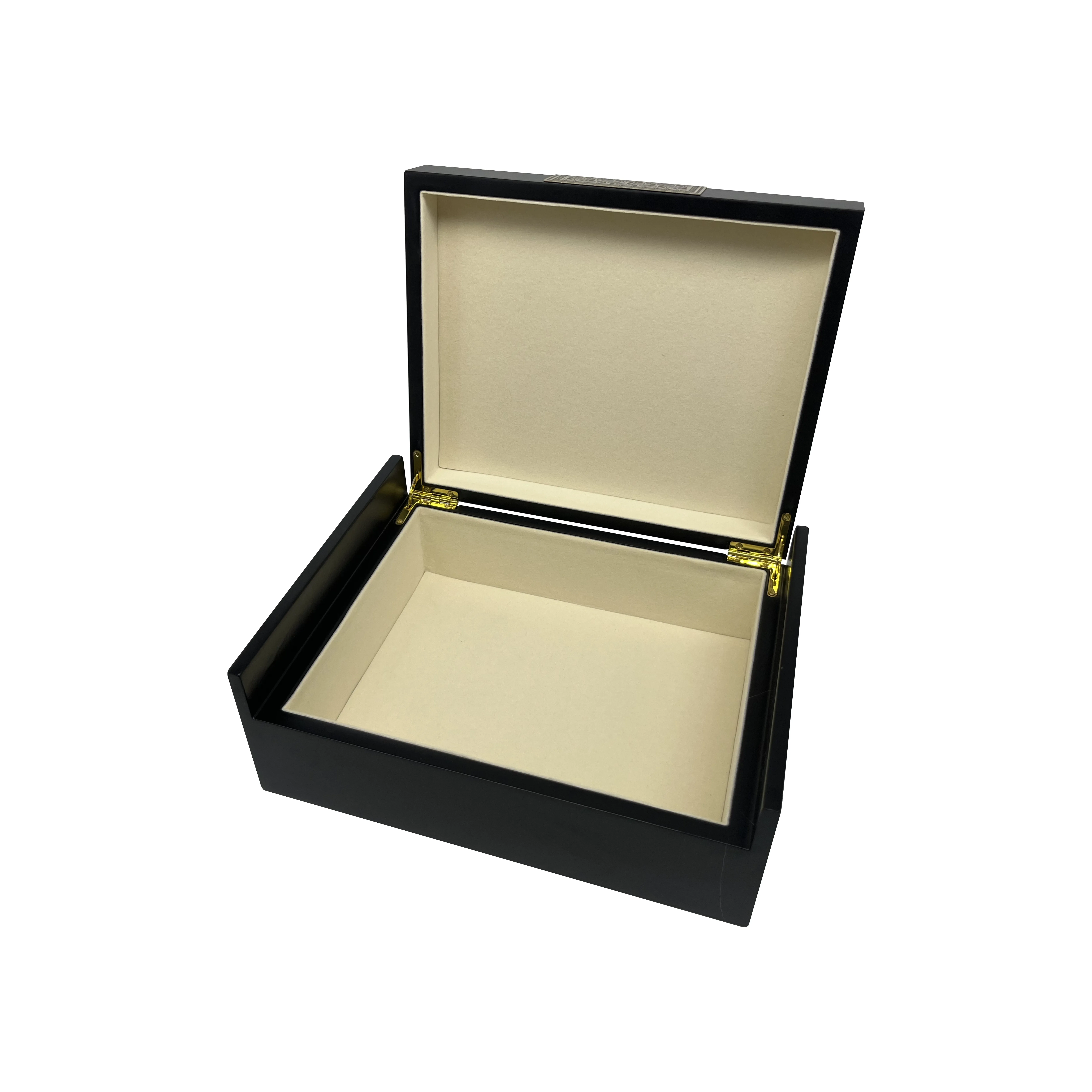 high-end luxury custom design makingmetal plate MDF matte lacquer arabic empty oil packaging box wood perfume bottle with box