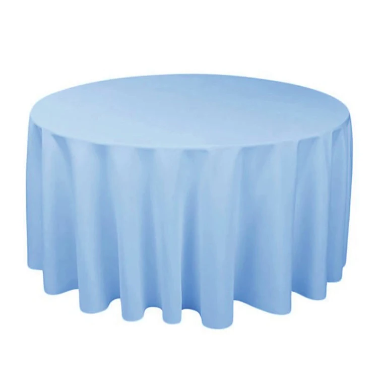 100% Polyester Washable Royal Blue Table Cloth Round Tablecloth for Circular Table