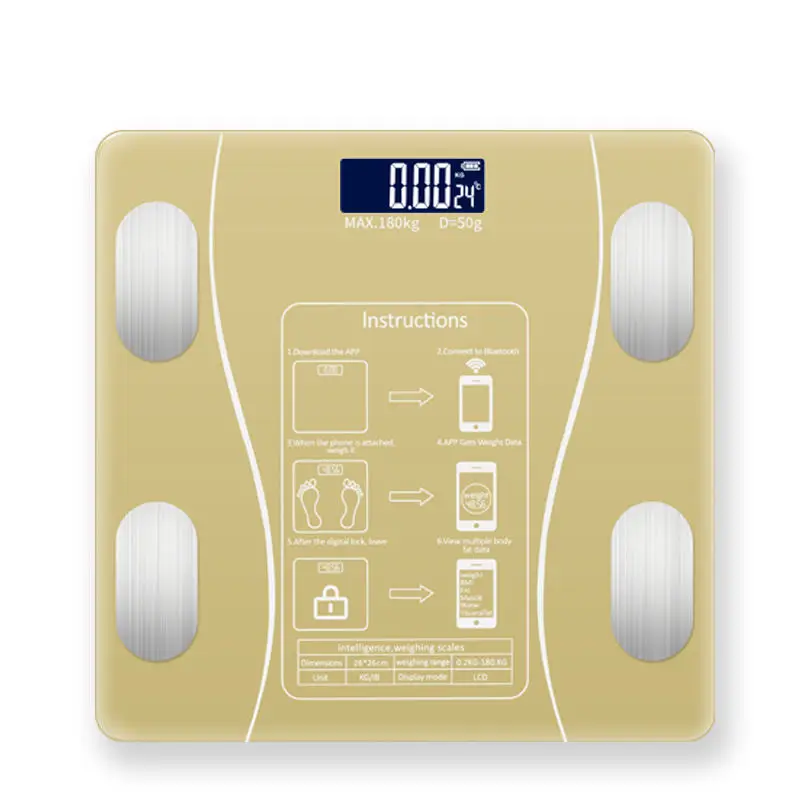 Body Composition Smart Body Fat Scale Electronic Personal Weight Digital Body Bathroom Scale With App