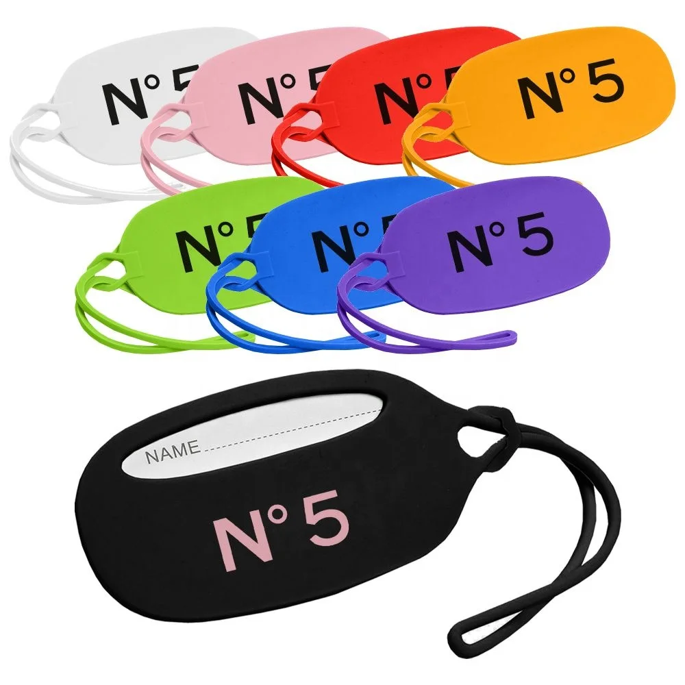 Fashion Style Waterproof Silicone Luggage Tag Promotional Gifts LT002 Customized Print Danta Silicon Luggage Travel Tag in Stock