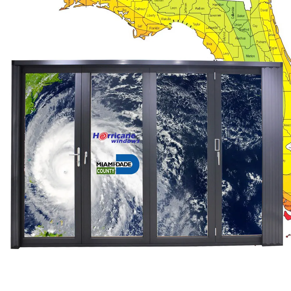 USA Commercial Residential Lowes Glass Aluminum Bi Folding Accordion Bifold Sliding Exterior Door With Locks