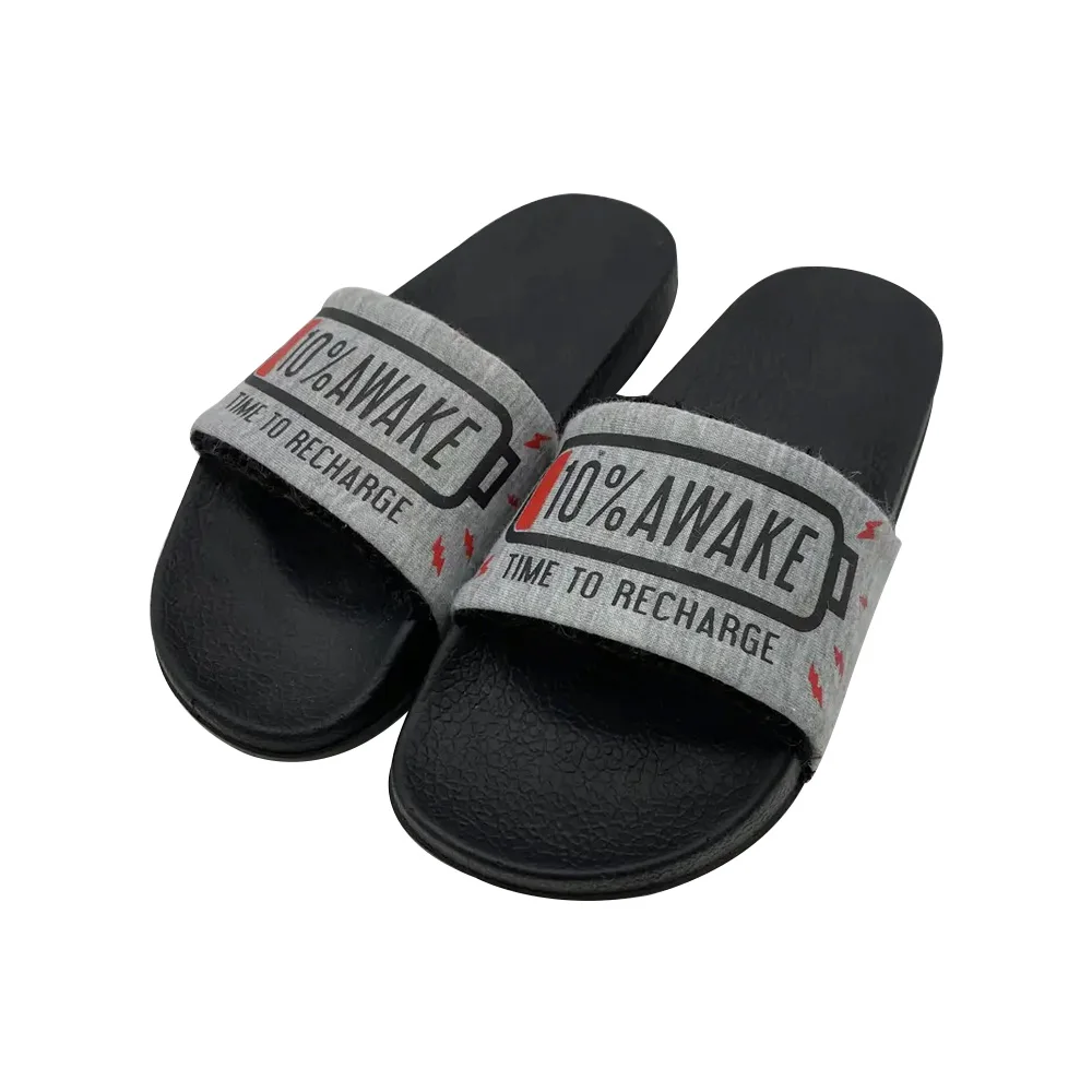 Custom slippers for boys comfortable outside wearing stylish rubber outsole outdoor summer slippers slider