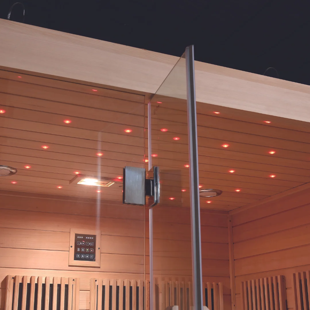 Far infrared sauna 2-4 persons home sauna rooms red light sauna