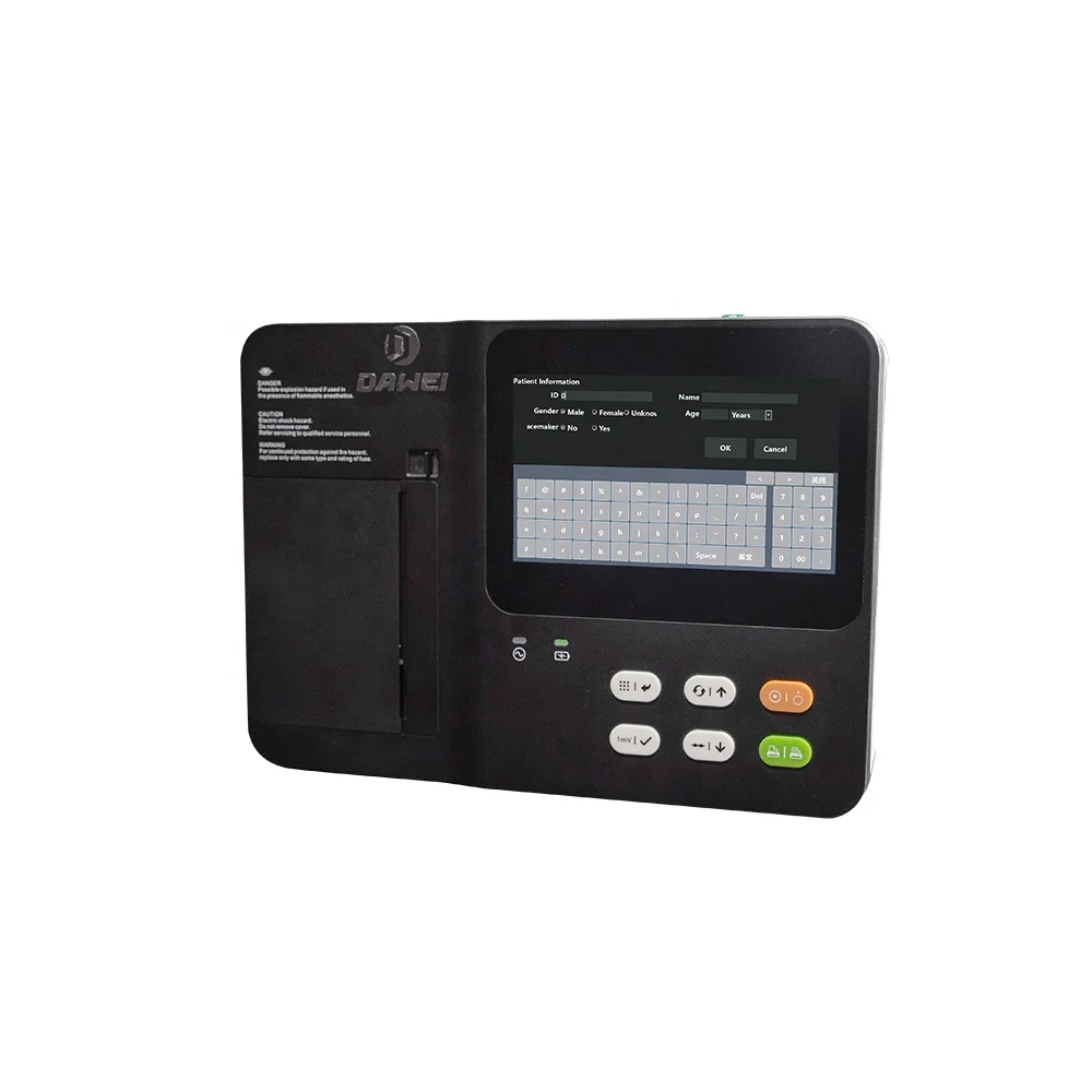 12 lead portable ecg equipment ekg 3 channel ecg machine for hospital with low price