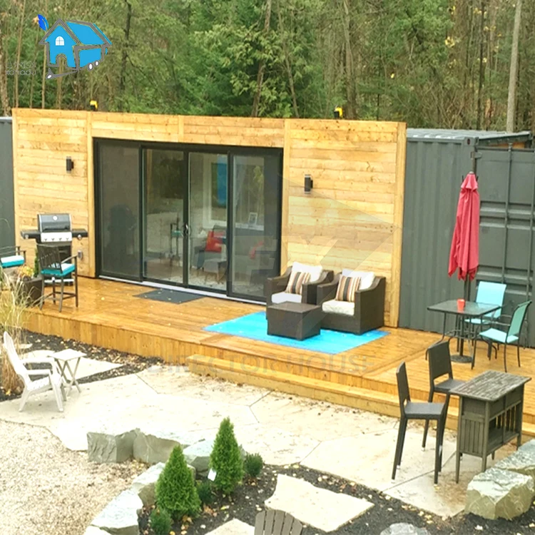 Cheap prefabricated shipping container house with storage outdoor garage steel structure mobile house on sale