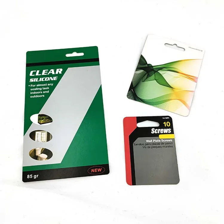 Wholesale Printing Sliding Cardboard Blister Insert Cards Custom Blister Paper Cards for Product Packaging