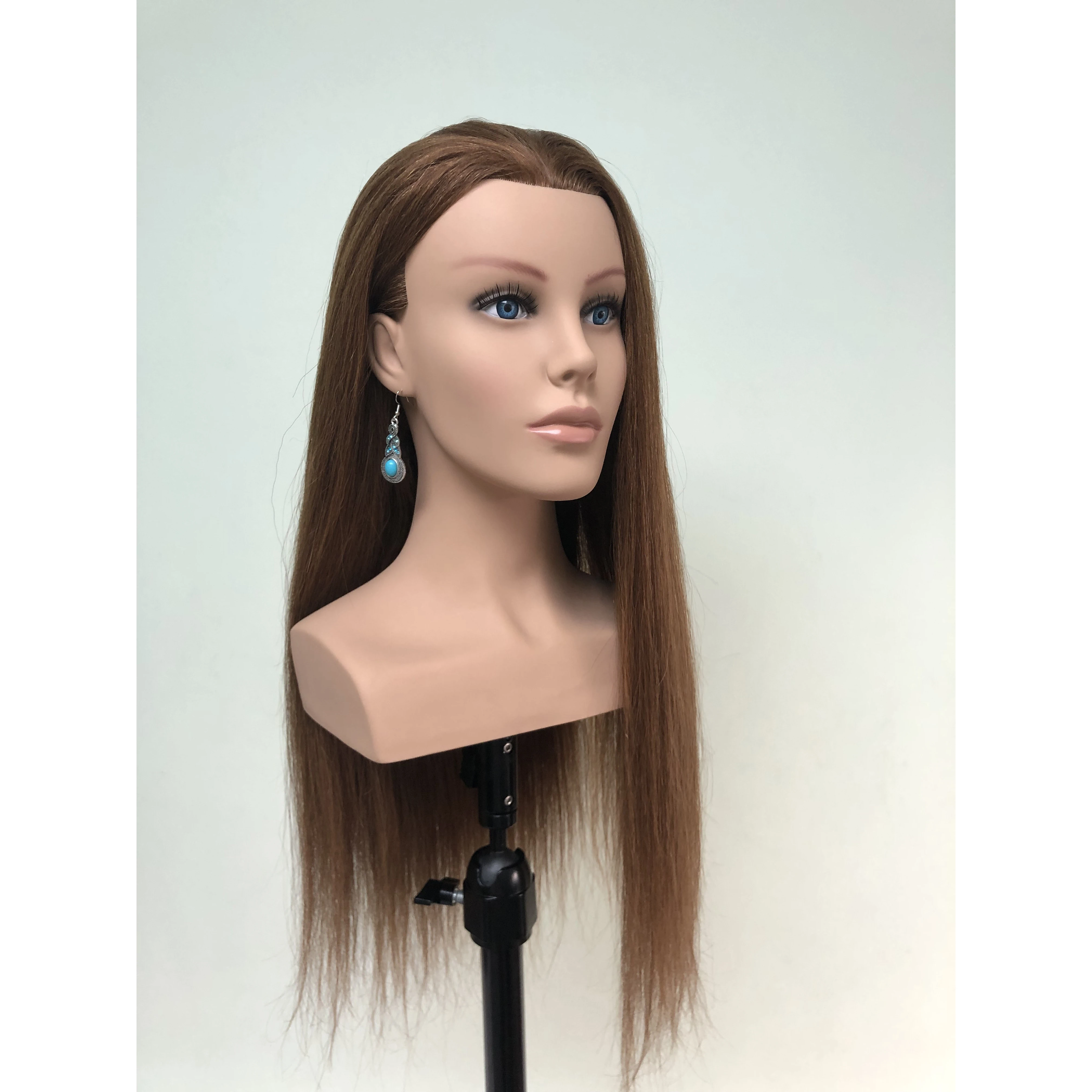 Wholesale price Europe face hair mannequin with shoulder for hairdresser