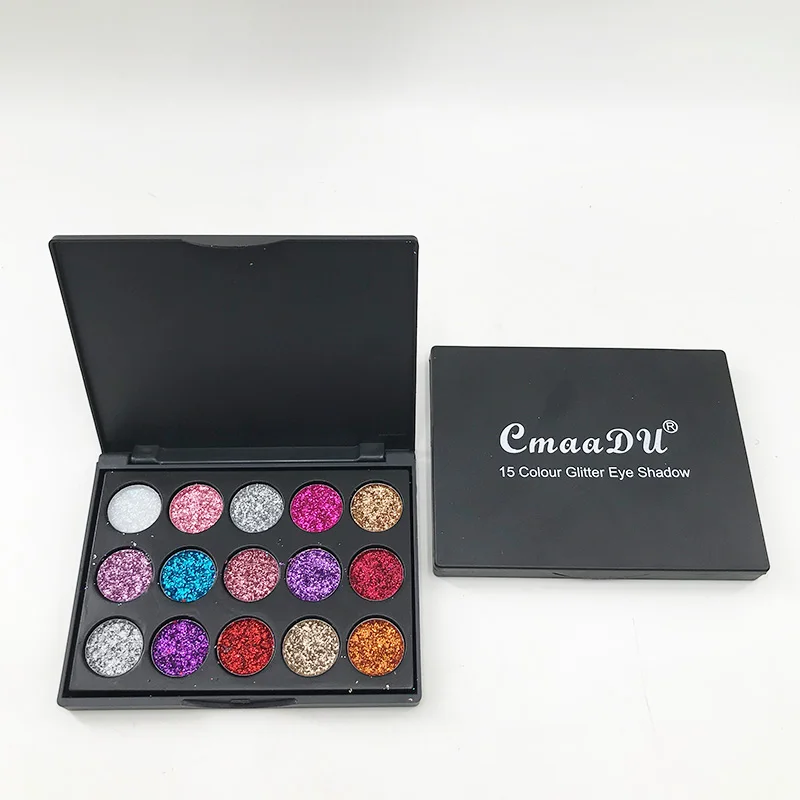 Latest 15 Color Glitter Eye Shadow Palette Pigment Professional Eye Makeup Palette Long-lasting Make Up Eyeshadow Palette