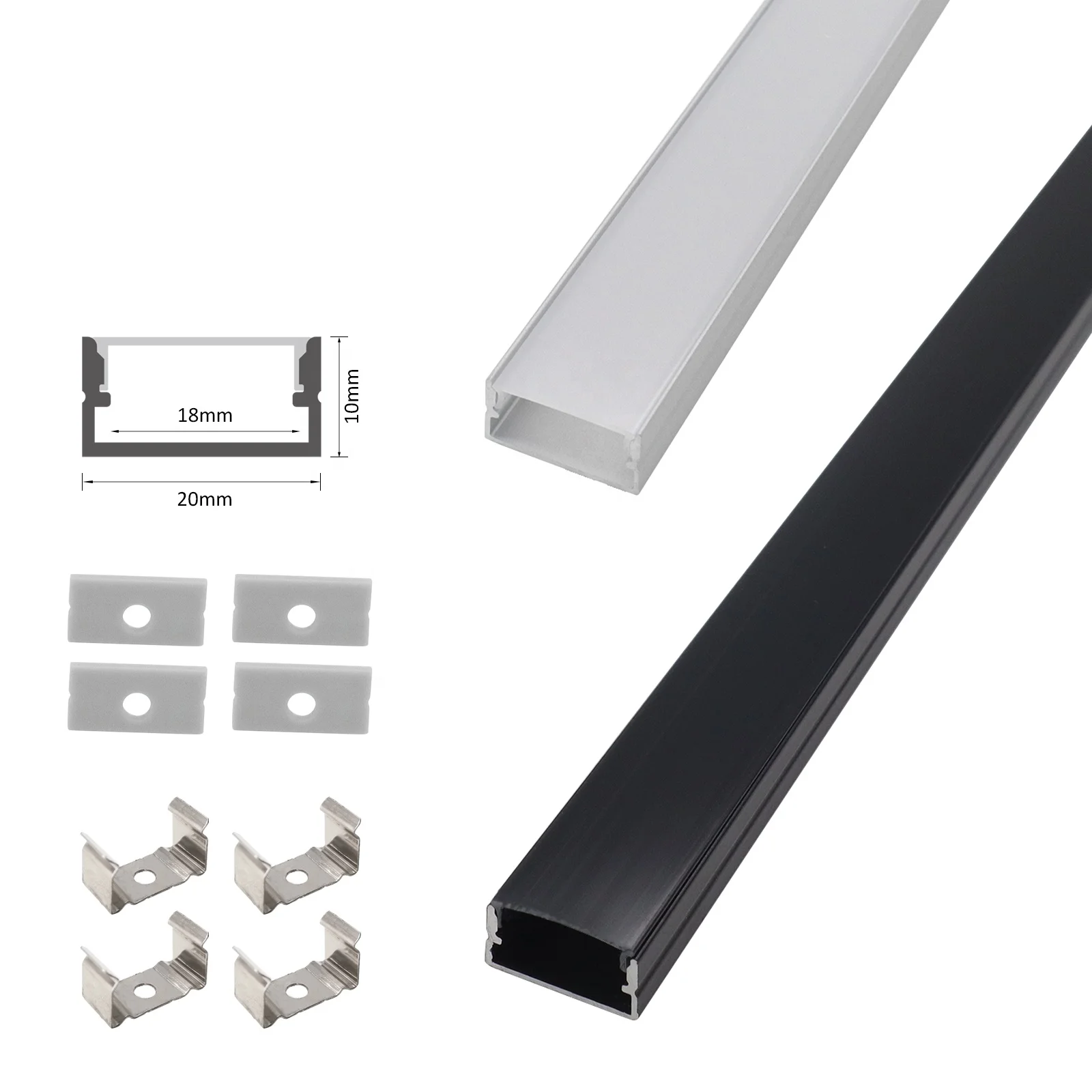 Fashion 2010 Aluminium Led Strip Light Channel 20*10mm Aluminum Alloy Mounted PC Diffuser Profile