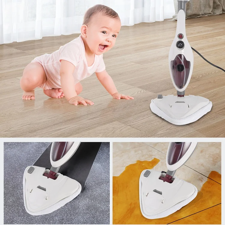 Multifunction Flexible Handheld Electric Steam Mop Vacuum Cleaner for Hardwood Floor Carpet