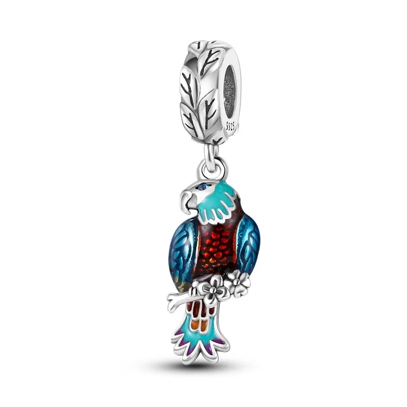 New 925 Sterling Silver Charm Fit Original Brand Turtle Eagle Coffee Aircraft Bead Pendant Bracelet Women Jewelry Diy Dangle