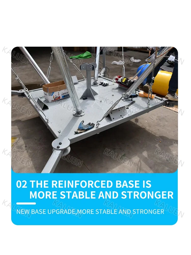 Hot Sale Factory Supply Amusement Equipment 4 Persons inflatable Bungee Jumping  With Trailer Trampoline on Sale