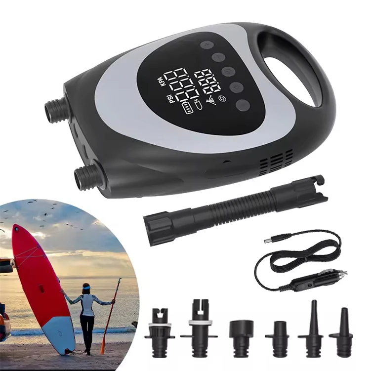 DC 12V High Pressure Pump Tent Paddle Boards Air Inflator Camping Swimming Ring Inflation and Deflation SUP Electric Air Pump