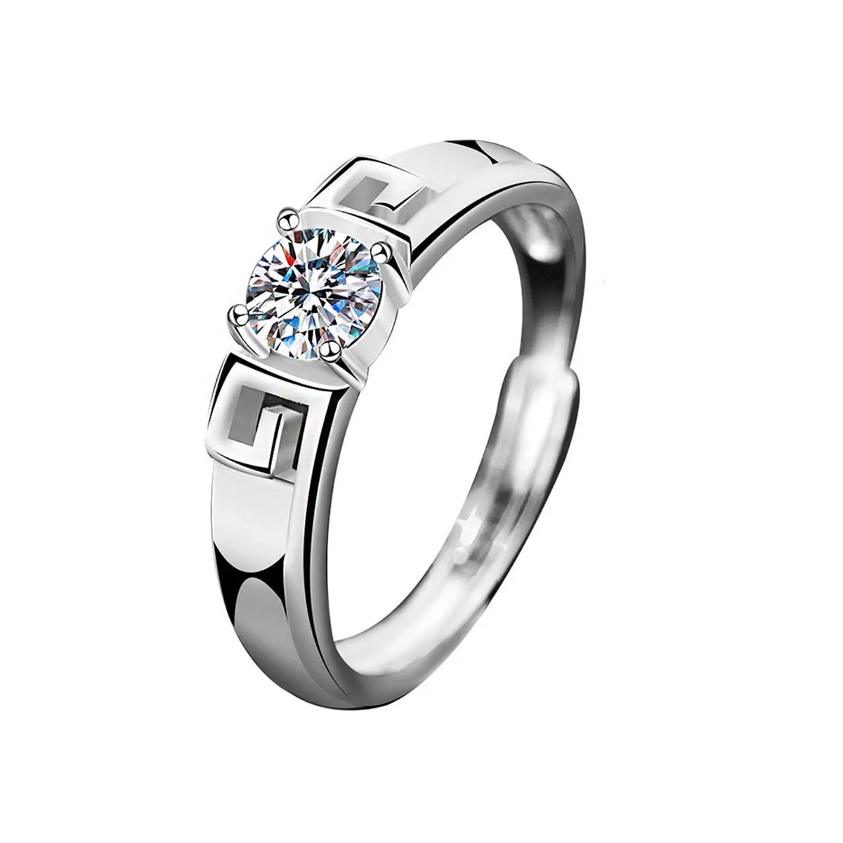 Superior six claw sun flower Real 925 Sterling Silver Rings Gra certificate Moissanite Ring For Women Fine Jewelry