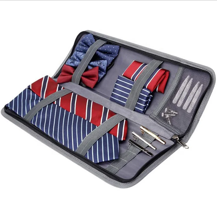 
Men Tie box Case Organizer, cheap Oxford necktie pack box for business men 