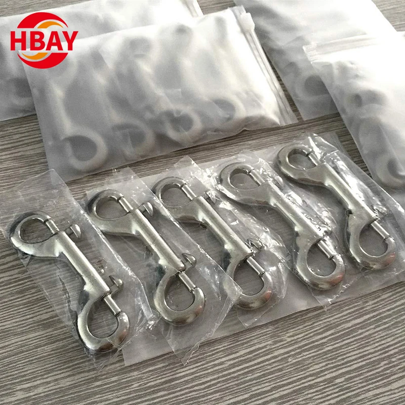 Factory price 88mm 100mm 116mm zinc alloy Malleable Metal Trigger Swivel Snap Hook Double Eye Snaps Double End Snap Hooks