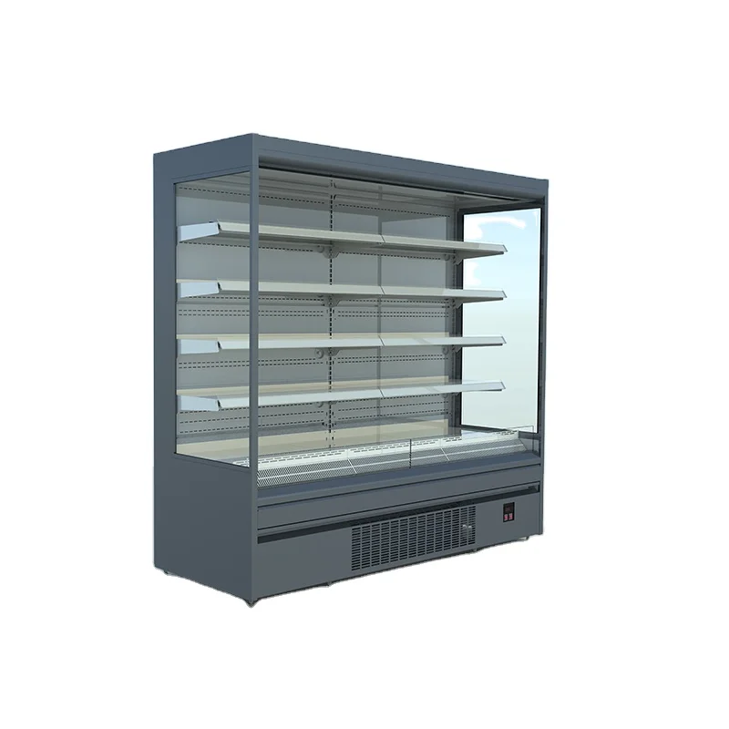 4 Feet 6 Feet 8 Feet commercial open chiller for cheese fruit and vegetable display fridge