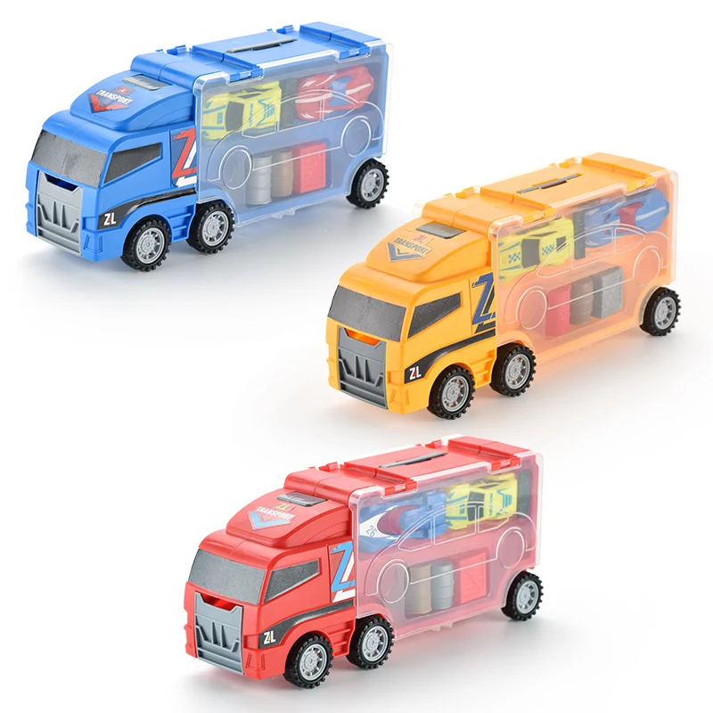 Jinming Hot sale catapult ejection car set toy container truck model container storage truck toy