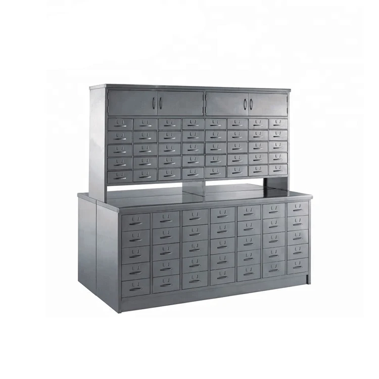 Medical-grade 304 Stainless Steel Medicine Cabinet with Drawer High Quality Stainless Steel Pharmacy Cabinet Rust-proof