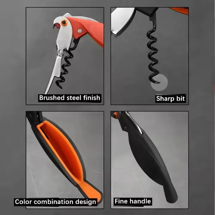 Hot sale Red Wine Plastic Corkscrew Home Creative Simple Practical Bottle Opener