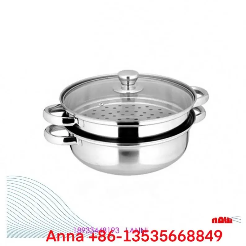New product Chinese style stainless steel food steamer Chinese style double pot cooking
