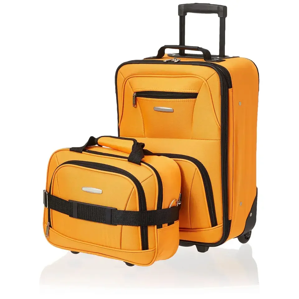 Large Wholesale Custom Durable Polyester Travel Luggage bag Suitcase Luggage Sets Handbag Travel duffle Bag with Wheels